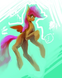 Size: 1600x2000 | Tagged: safe, artist:palibyte, scootaloo, pegasus, pony, g4, female, filly, solo, spread wings, wings