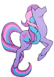 Size: 1012x1422 | Tagged: safe, artist:luminouslotus, tink-a-tink-a-too, earth pony, pony, g2, g3, female, g3 to g2, generation leap, mare, simple background, solo, transparent background