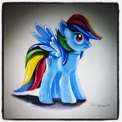 Size: 894x894 | Tagged: safe, artist:pencilrick, rainbow dash, g4, female, solo, toy