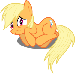 Size: 6074x6000 | Tagged: safe, artist:yoshimon1, applejack, rainbow dash, earth pony, pony, g4, absurd resolution, alternate hairstyle, body swap, cowering, female, fusion, simple background, solo, swapped cutie marks, transparent background, vector