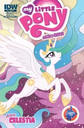 Size: 1054x1600 | Tagged: safe, artist:tony fleecs, idw, princess celestia, g4, comic cover, cover, female, solo