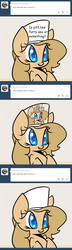Size: 650x2250 | Tagged: safe, artist:slavedemorto, oc, oc only, oc:backy, earth pony, pony, backy's hat, droste effect, exploitable, female, hat, hatception, mare, meme template, recursion, solo, tumblr