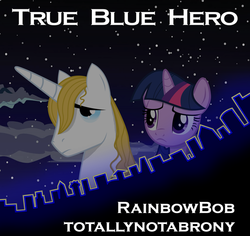 Size: 920x869 | Tagged: safe, artist:totallynotabronyfim, prince blueblood, twilight sparkle, g4, cover art