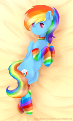 Size: 1024x1708 | Tagged: safe, artist:blacky-moon, rainbow dash, g4, clothes, female, rainbow socks, socks, solo, striped socks