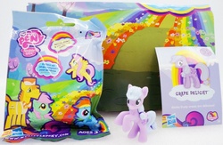 Size: 750x490 | Tagged: safe, carrot cake, fluttershy, grape delight, rainbow dash, tropical storm, g4, official, blind bag, rainbow power, toy, wave 9