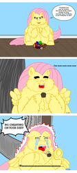 Size: 2480x5550 | Tagged: safe, artist:tricornking, fluttershy, fluffy pony, g4, chubby, discipline, fat, fluffyshy, flutterbuse