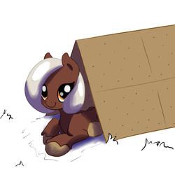 Size: 1280x1280 | Tagged: safe, artist:full stop, oc, oc only, food pony, original species, askmallowmelt, solo, tumblr