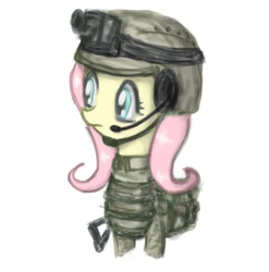 Size: 546x552 | Tagged: safe, artist:239asd, fluttershy, g4, clothes, female, marine, soldier, solo, uniform