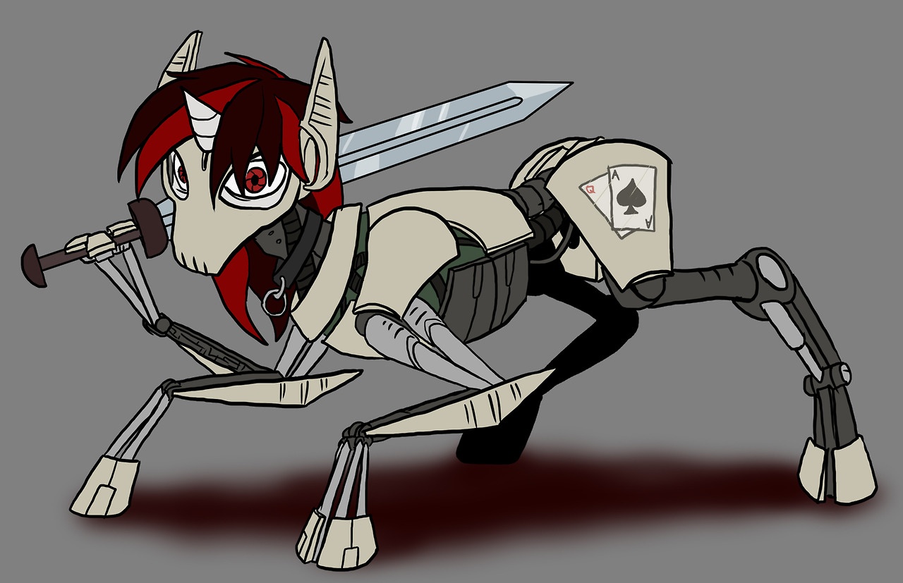 oc only, oc:blackjack, cyborg, <b>fallout</b> <b>equestria</b>, <b>fallout</b> <b>equestria</b>: projec...