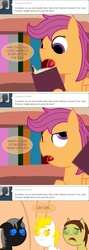 Size: 627x1770 | Tagged: safe, scootaloo, g4, story time, strong languate