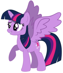 Size: 1402x1618 | Tagged: safe, artist:flutterflyraptor, twilight sparkle, alicorn, pony, g4, female, mare, simple background, solo, spread wings, transparent background, twilight sparkle (alicorn), vector, wings