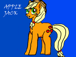 Size: 640x480 | Tagged: safe, artist:pinkiepiecandypop, applejack, earth pony, pony, g4, female, mare, simple background, solo