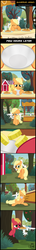 Size: 1185x8268 | Tagged: safe, artist:toxic-mario, applejack, big macintosh, earth pony, pony, g4, apple fritter (food), bits, colt, comic, filly, food, male, stallion