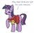Size: 700x661 | Tagged: safe, artist:justbrie101, twilight sparkle, pony, unicorn, g4, the ticket master, clothes, dress, female, looking down, solo, text, too poofy, unicorn twilight