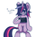 Size: 1037x841 | Tagged: safe, artist:extradan, twilight sparkle, unicorn, semi-anthro, g4, female, grin, hoof hold, lidded eyes, mare, mugshot, sign, simple background, smiling, solo, tomoko kuroki, unicorn twilight, watamote, white background