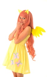 Size: 760x1254 | Tagged: safe, artist:teenychicka, fluttershy, human, g4, cosplay, irl, irl human, photo, solo