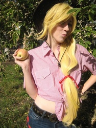 Size: 640x853 | Tagged: safe, artist:dasha-hm, applejack, human, g4, cosplay, irl, irl human, photo, solo