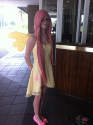 Size: 1936x2592 | Tagged: safe, artist:fightingjoker, fluttershy, human, g4, cosplay, glasses, irl, irl human, metrocon, photo, solo