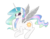 Size: 2000x1542 | Tagged: safe, artist:defective, princess celestia, alicorn, pony, g4, blushing, female, mare, simple background, solo, transparent background