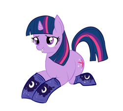 Size: 500x450 | Tagged: safe, artist:lulubell, twilight sparkle, g4, clothes, female, simple background, socks, solo, white background