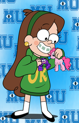Size: 1280x1987 | Tagged: safe, artist:cartuneslover16, pinkie pie, g4, crossover, gravity falls, mabel pines, male, monsters university