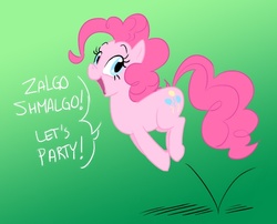 Size: 718x579 | Tagged: source needed, safe, artist:darkpandax, pinkie pie, g4, creepypasta, female, solo, zalgo