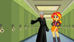 Size: 960x541 | Tagged: safe, sunset shimmer, equestria girls, g4, crossover, disney, kingdom hearts, xehanort, young xehanort