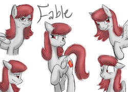 Size: 900x643 | Tagged: safe, artist:bluefeathercat, oc, oc only, fallout equestria, floppy ears, solo