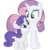 Size: 1600x1661 | Tagged: safe, artist:lucefudu, rarity, sweetie belle, g4, palette swap, simple background, transparent background, vector