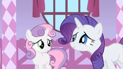 Size: 1280x720 | Tagged: safe, screencap, rarity, sweetie belle, g4