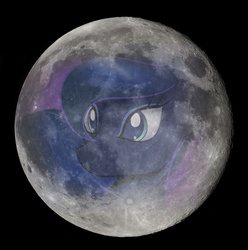 Size: 1411x1424 | Tagged: safe, artist:sallymon, princess luna, g4, female, moon, solo