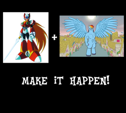 Size: 900x810 | Tagged: safe, artist:hotdiggedydemon, rainbow dash, anthro, .mov, swag.mov, g4, exploitable meme, gigadash, make it happen, megaman x, meme, muscles, overdeveloped muscles, pony.mov, zero