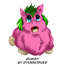 Size: 1000x1000 | Tagged: safe, artist:ryunnosuke, fluffy pony, chubby, fat, fluffy pony foal, solo