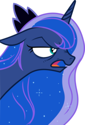 Size: 3189x4728 | Tagged: safe, artist:gray-gold, princess luna, g4, bust, female, high res, morning ponies, simple background, solo, transparent background, vector