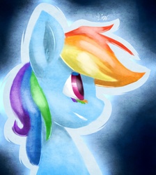 Size: 980x1096 | Tagged: safe, artist:lizzyoli-ravioli, rainbow dash, g4, female, portrait, solo