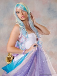 Size: 675x900 | Tagged: safe, artist:esperellamodel, princess celestia, human, g4, cosplay, irl, irl human, photo, solo