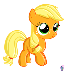 Size: 4119x4493 | Tagged: safe, artist:chaosdrop, applejack, g4, absurd resolution, female, filly, simple background, solo