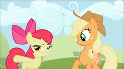 Size: 1280x713 | Tagged: safe, screencap, apple bloom, applejack, g4