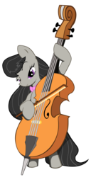 Size: 986x1920 | Tagged: safe, octavia melody, earth pony, pony, g4, bipedal, cello, female, musical instrument, playing, simple background, solo, transparent background, vector