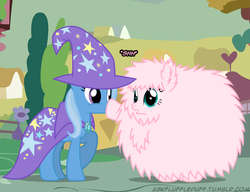 Size: 650x500 | Tagged: safe, artist:mixermike622, trixie, oc, oc:fluffle puff, tumblr:ask fluffle puff, g4