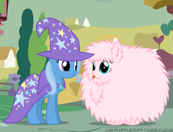 Size: 650x500 | Tagged: safe, artist:mixermike622, trixie, oc, oc:fluffle puff, tumblr:ask fluffle puff, g4