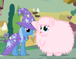 Size: 650x500 | Tagged: safe, artist:mixermike622, trixie, oc, oc:fluffle puff, tumblr:ask fluffle puff, g4