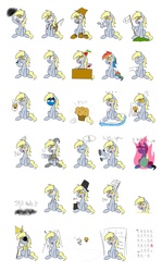 Size: 3728x6272 | Tagged: safe, artist:rice, derpy hooves, g4, alternate hairstyle, clothes, cosplay, costume, eyepatch, hat, mane swap, muffin