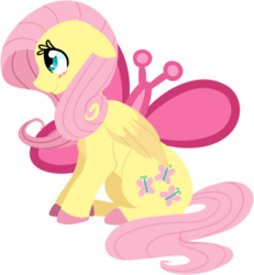 Size: 451x489 | Tagged: safe, artist:littlepinkalpaca, fluttershy, g4, female, floppy ears, solo, unshorn fetlocks