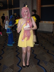 Size: 2736x3648 | Tagged: safe, artist:chibibluishi, artist:vampir-renji, fluttershy, human, g4, cosplay, irl, irl human, metrocon, photo