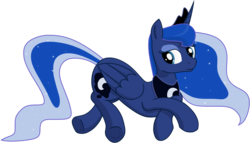 Size: 4460x2560 | Tagged: safe, artist:transparentpony, princess luna, g4, female, simple background, smiling, solo