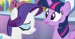 Size: 1595x837 | Tagged: safe, screencap, rarity, twilight sparkle, equestria girls, g4, meme, twilight sparkle (alicorn), youtube caption, youtube link