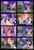 Size: 2000x2978 | Tagged: safe, artist:mlp-silver-quill, applejack, fluttershy, pinkie pie, rainbow dash, rarity, twilight sparkle, oc, oc:clutterstep, alicorn, pony, rapidash, comic:a princess' tears, g4, abuse, angry, big crown thingy, canterlot, crown, crying, female, fire head, mane of fire, mare, rage, red eyes, twilight sparkle (alicorn)