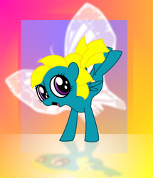 Size: 1500x1743 | Tagged: safe, artist:syncallio, buzzer (g1), g1, g4, female, g1 to g4, generation leap, solo, summer wing ponies