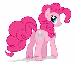 Size: 1280x1083 | Tagged: safe, artist:furreon, pinkie pie, earth pony, pony, g4, balloonbutt, butt, cute, diapinkes, female, mare, plot, simple background, solo, white background